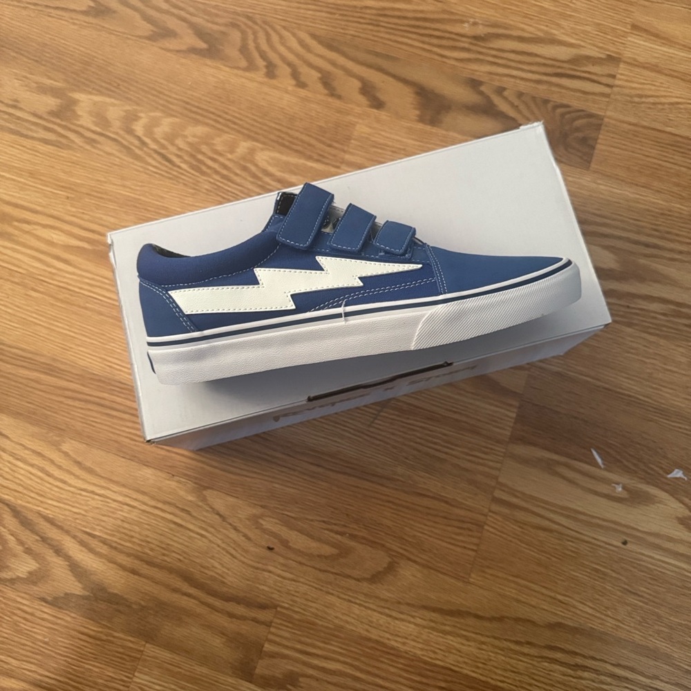Revenge x Storm Blue Velcro Strap Vans Low Top Size (9, 10) Brand New